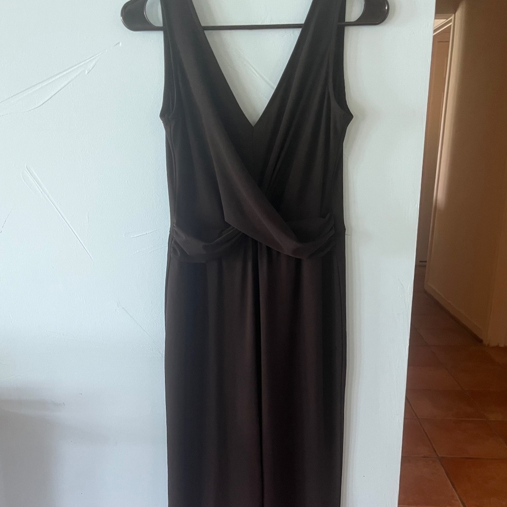 Candies Womens SzS Twist Front Jumpsuit Romper Black Sleeveless Wide Leg Pull-on